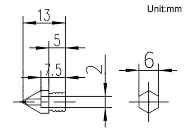 0.8mm Pirinç Nozzle MK8-Ender 3 Uyumlu