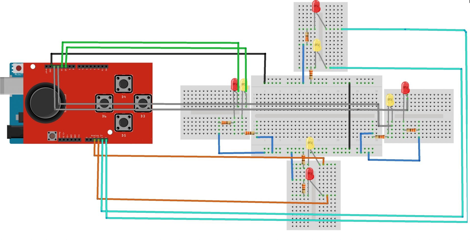 Arduino joystick shield uygulamalar robolink akademi